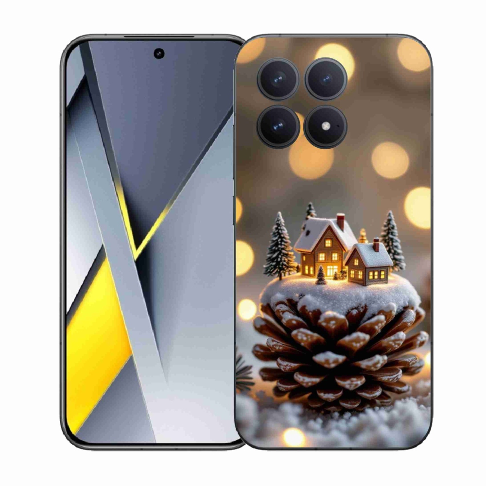 Gelový kryt mmCase na Xiaomi Poco F8 Pro - zimní vesnička