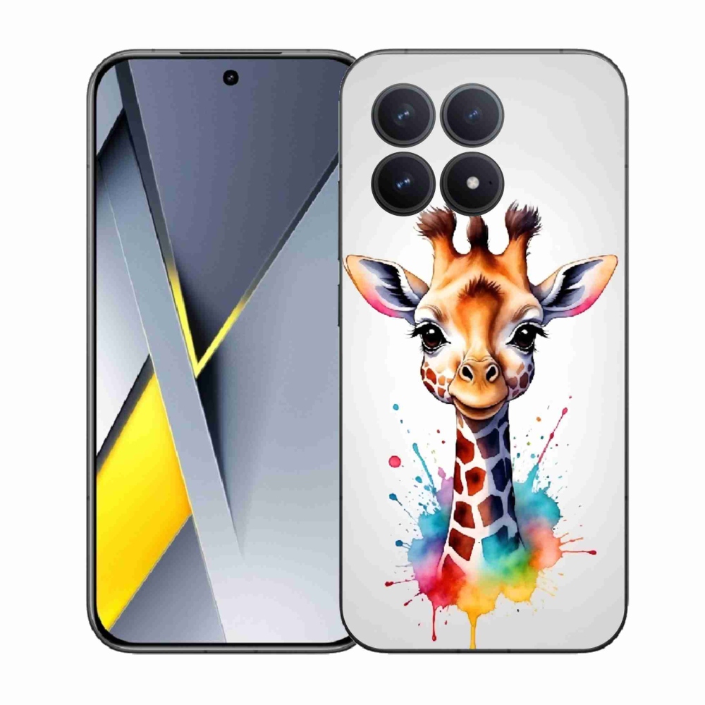 Gelový kryt mmCase na Xiaomi Poco F8 Pro - žirafa 1