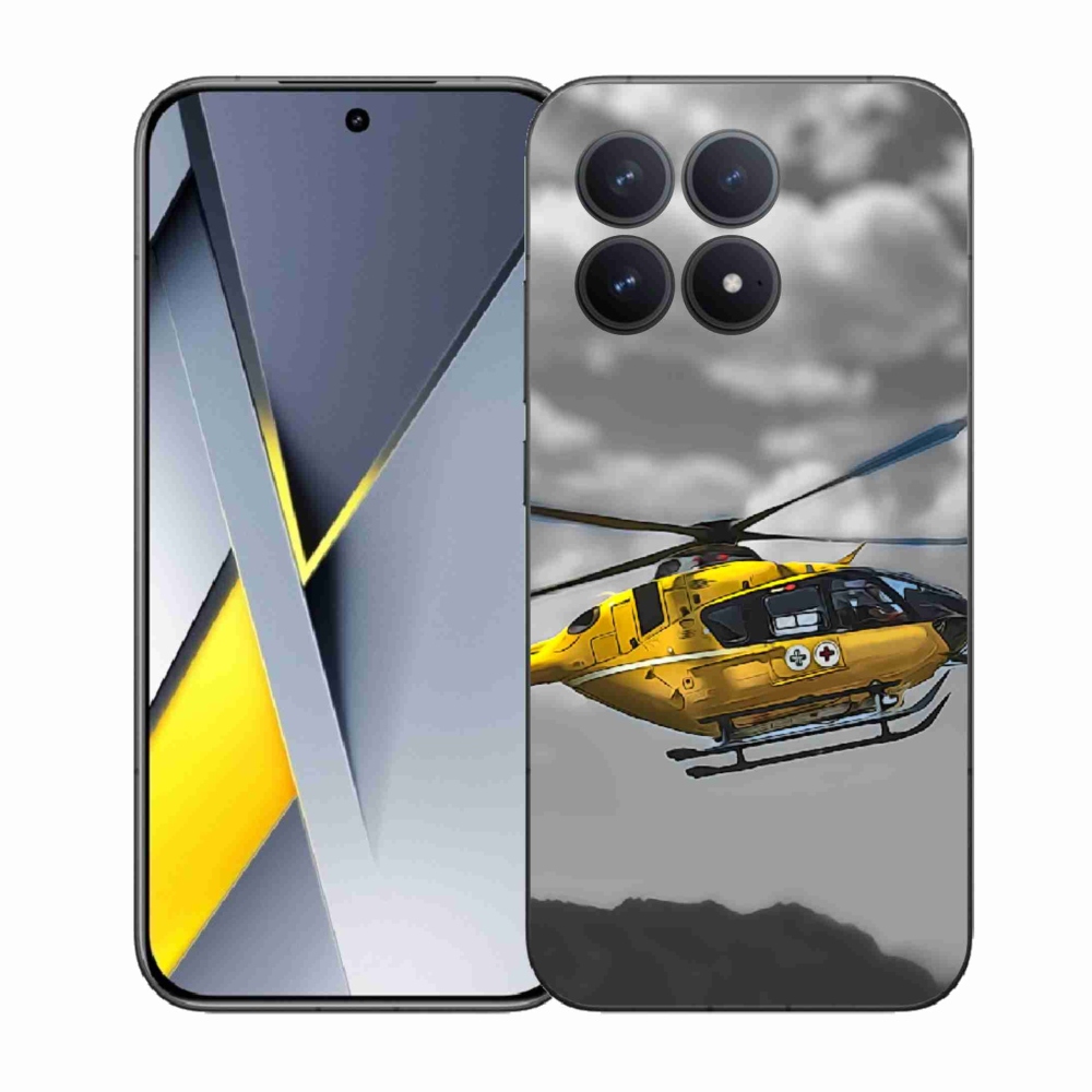 Gelový kryt mmCase na Xiaomi Poco F8 Pro - žlutá helikoptéra