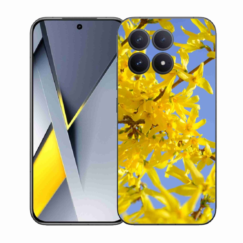 Gelový kryt mmCase na Xiaomi Poco F8 Pro - žluté květy