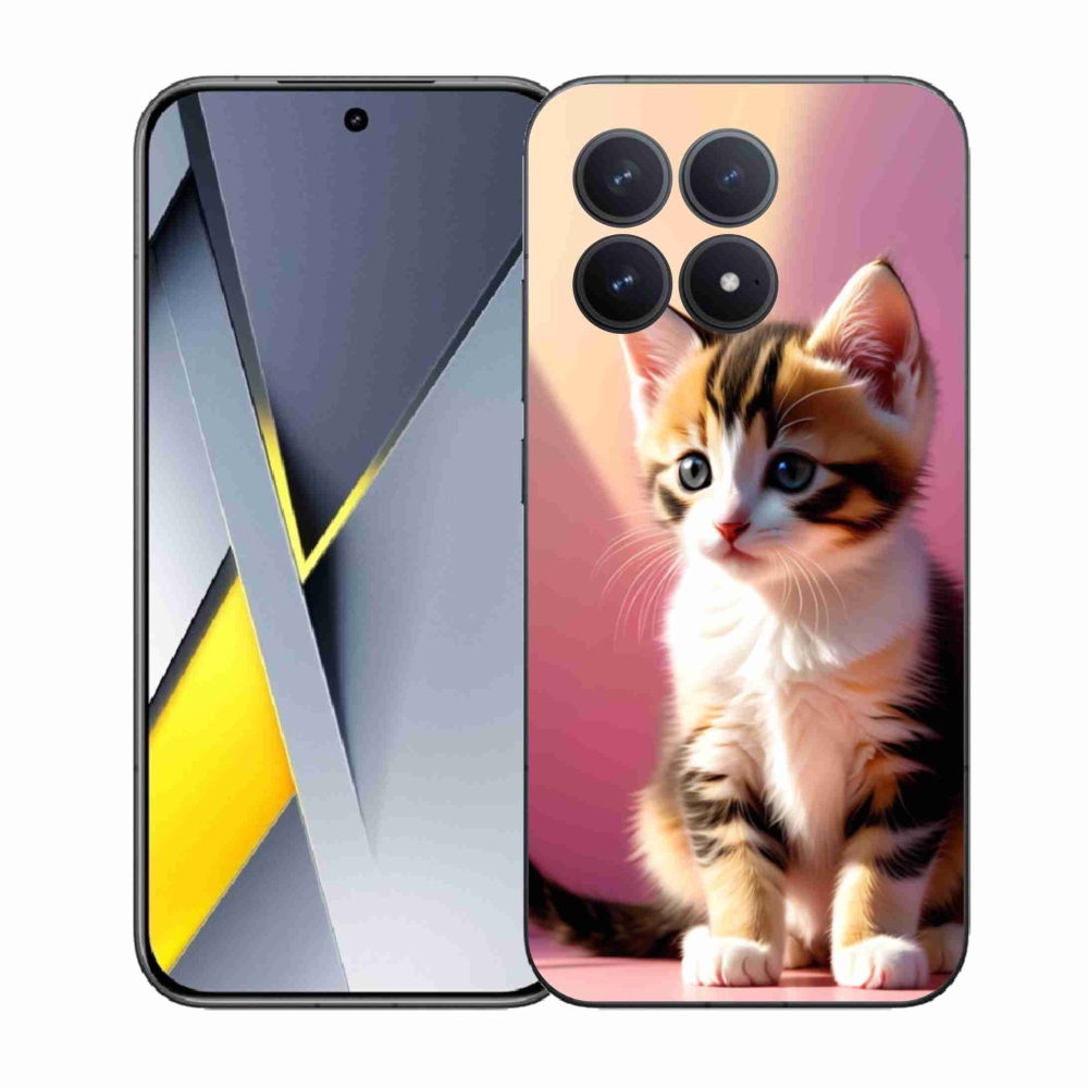 Gelový kryt mmCase na Xiaomi Poco F8 Pro - zvědavé kotě 2