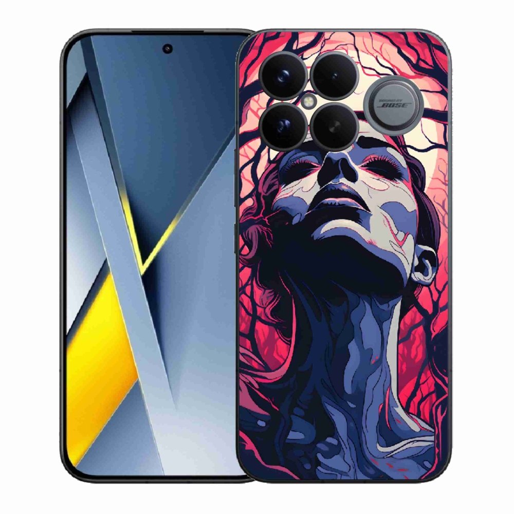 Gelový kryt mmCase na Xiaomi Poco F8 Ultra - abstraktní obličej