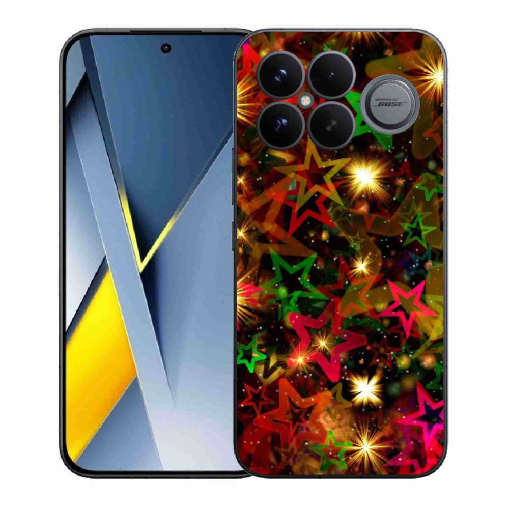 Gelový kryt mmCase na Xiaomi Poco F8 Ultra - barevné hvězdičky