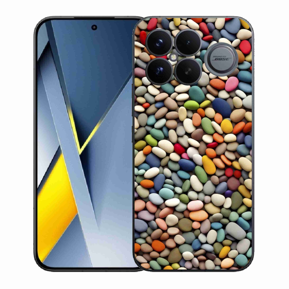 Gelový kryt mmCase na Xiaomi Poco F8 Ultra - barevné kamínky 2