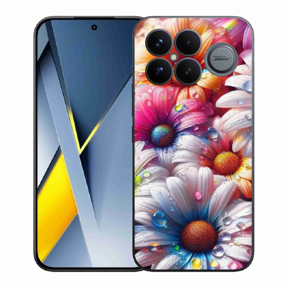 Gelový kryt mmCase na Xiaomi Poco F8 Ultra - barevné kopretiny