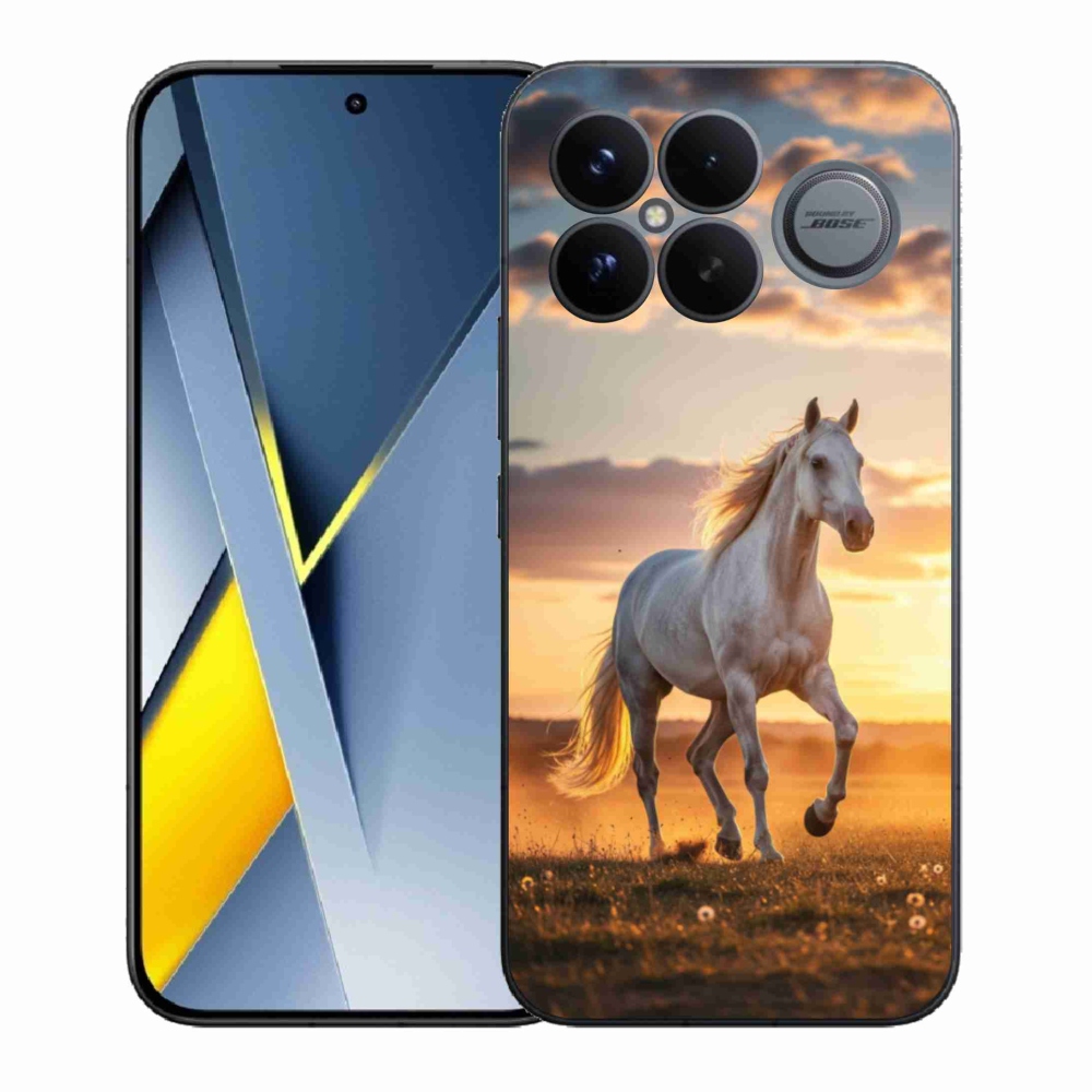 Gelový kryt mmCase na Xiaomi Poco F8 Ultra - běžící bílý kůň 2