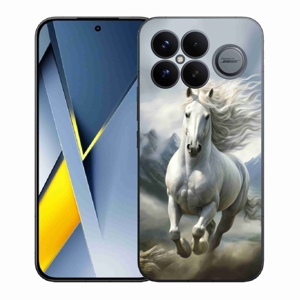 Gelový kryt mmCase na Xiaomi Poco F8 Ultra - běžící bílý kůň 3