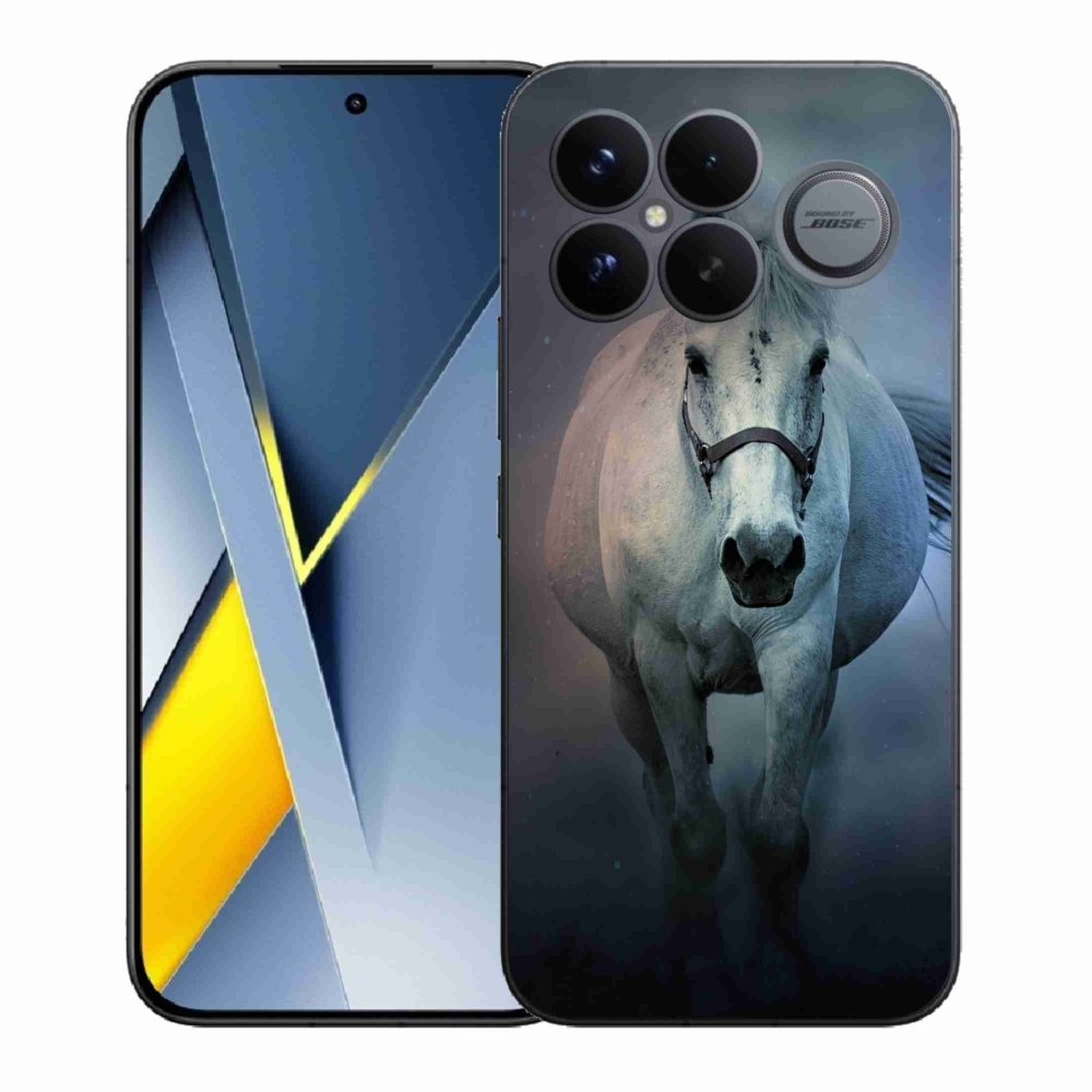 Gelový kryt mmCase na Xiaomi Poco F8 Ultra - běžící bílý kůň