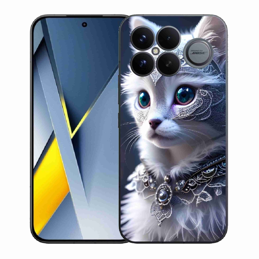 Gelový kryt mmCase na Xiaomi Poco F8 Ultra - bílá kočka