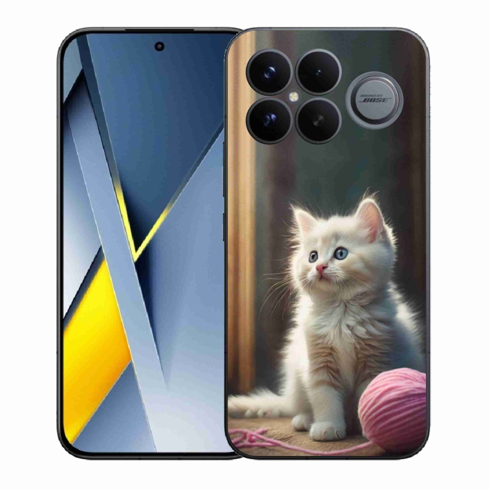 Gelový kryt mmCase na Xiaomi Poco F8 Ultra - bílé kotě 2