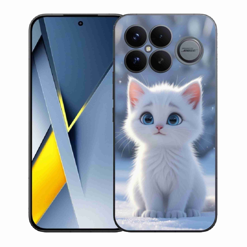 Gelový kryt mmCase na Xiaomi Poco F8 Ultra - bílé kotě 3