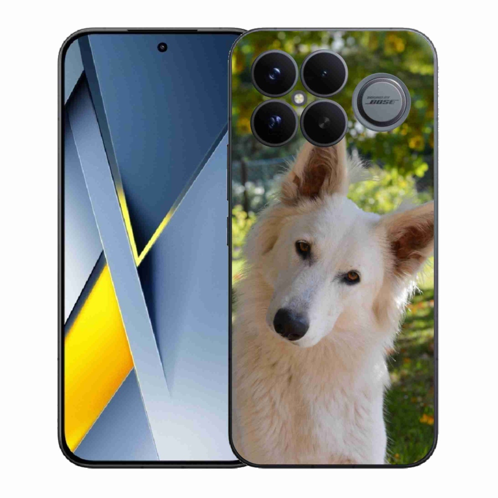 Gelový kryt mmCase na Xiaomi Poco F8 Ultra - bílý švýcarský ovčák 1