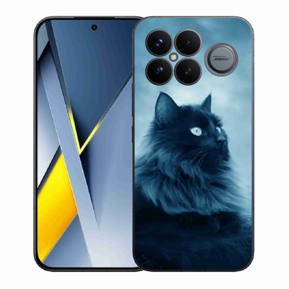 Gelový kryt mmCase na Xiaomi Poco F8 Ultra - černá kočka 1