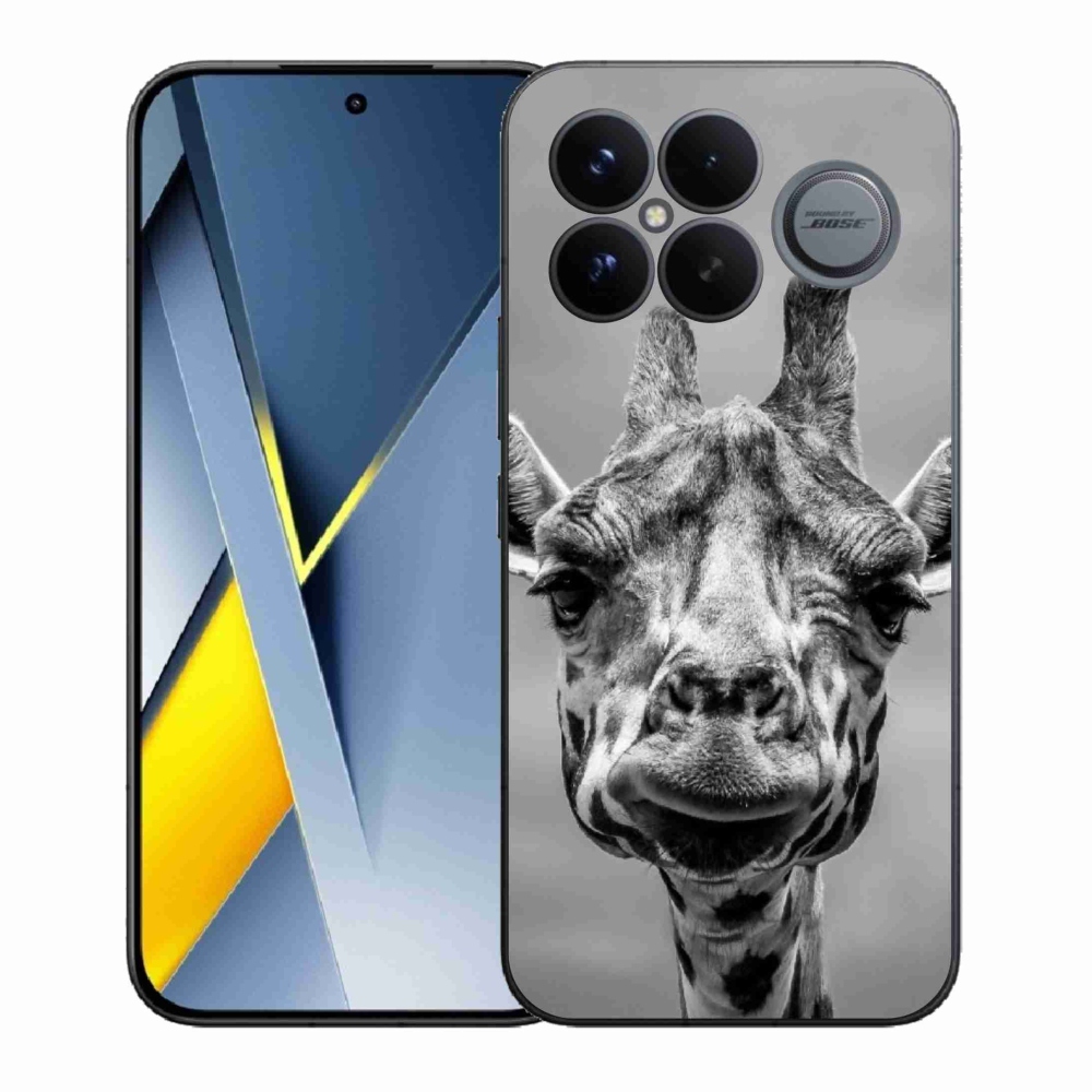 Gelový kryt mmCase na Xiaomi Poco F8 Ultra - černobílá žirafa