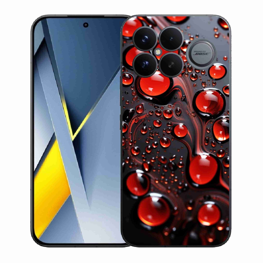 Gelový kryt mmCase na Xiaomi Poco F8 Ultra - červené kapky 2