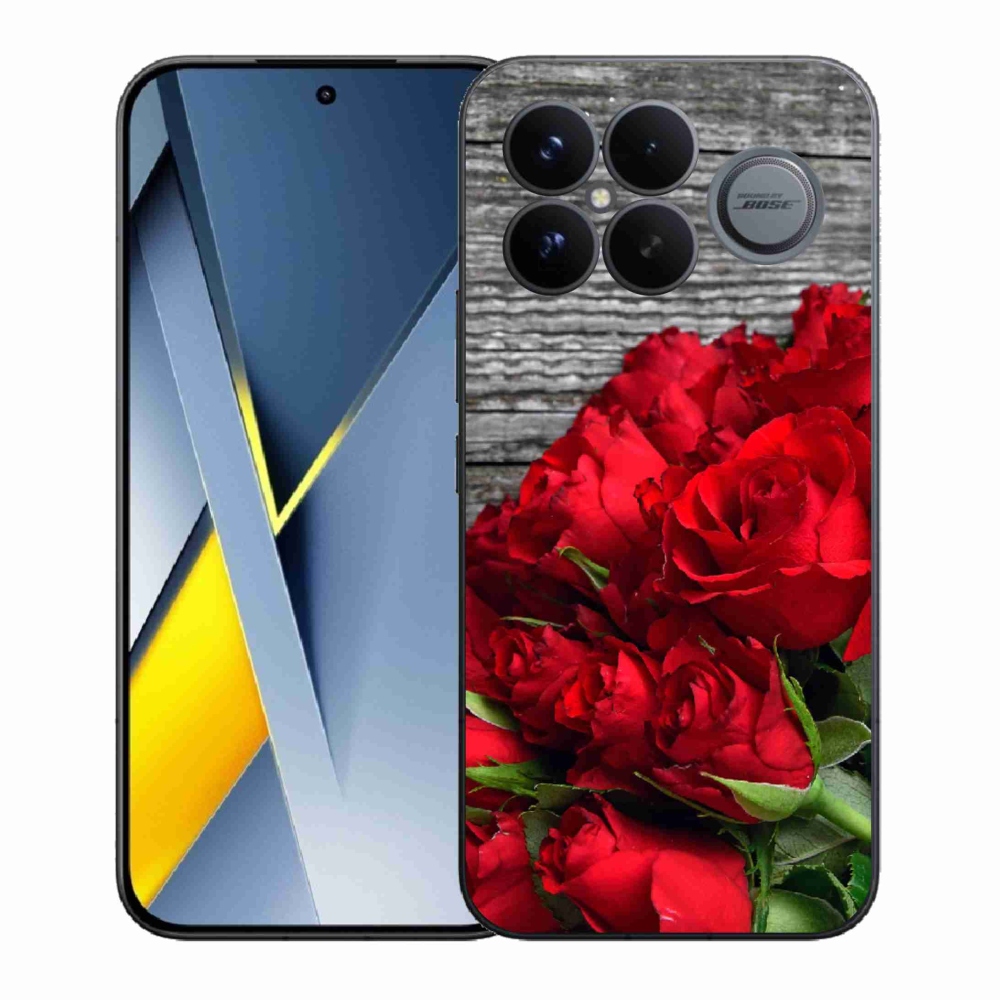 Gelový kryt mmCase na Xiaomi Poco F8 Ultra - červené růže