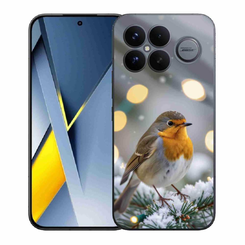 Gelový kryt mmCase na Xiaomi Poco F8 Ultra - červenka v zimě