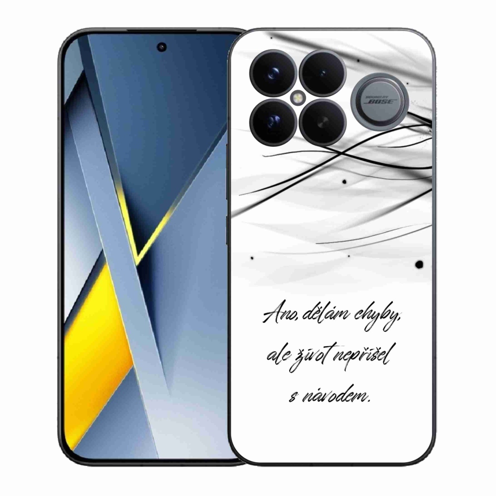 Gelový kryt mmCase na Xiaomi Poco F8 Ultra - citát bílé pozadí