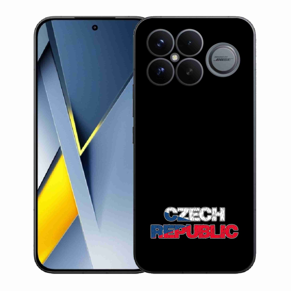 Gelový kryt mmCase na Xiaomi Poco F8 Ultra - Czech Republic černé pozadí