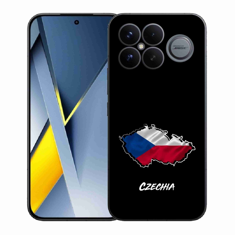 Gelový kryt mmCase na Xiaomi Poco F8 Ultra - Czechia černé pozadí