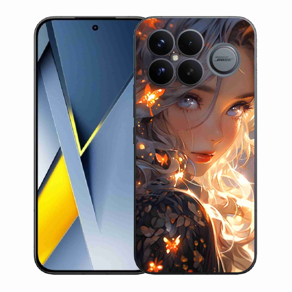 Gelový kryt mmCase na Xiaomi Poco F8 Ultra - dívka a motýli