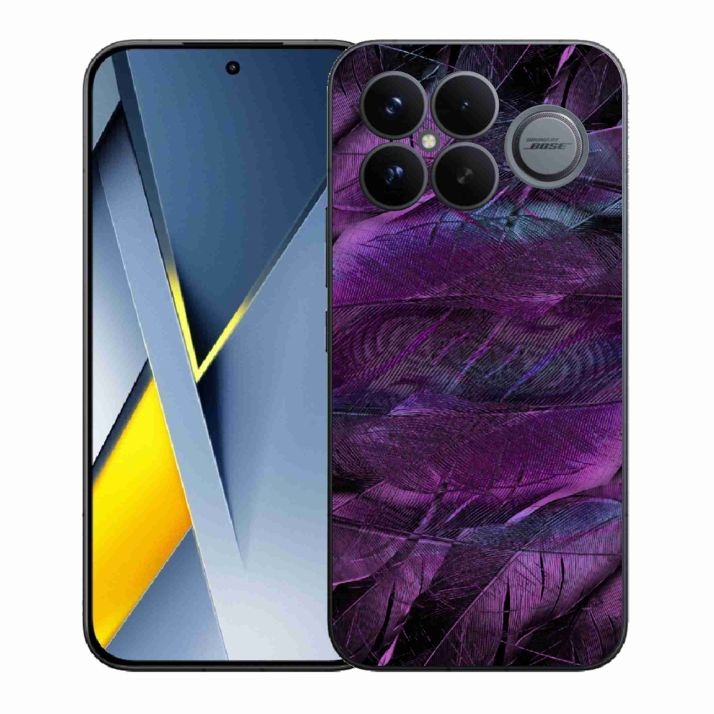 Gelový kryt mmCase na Xiaomi Poco F8 Ultra - fialová pírka