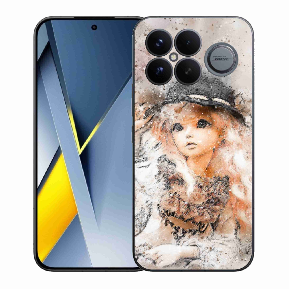 Gelový kryt mmCase na Xiaomi Poco F8 Ultra - holčička s kloboukem