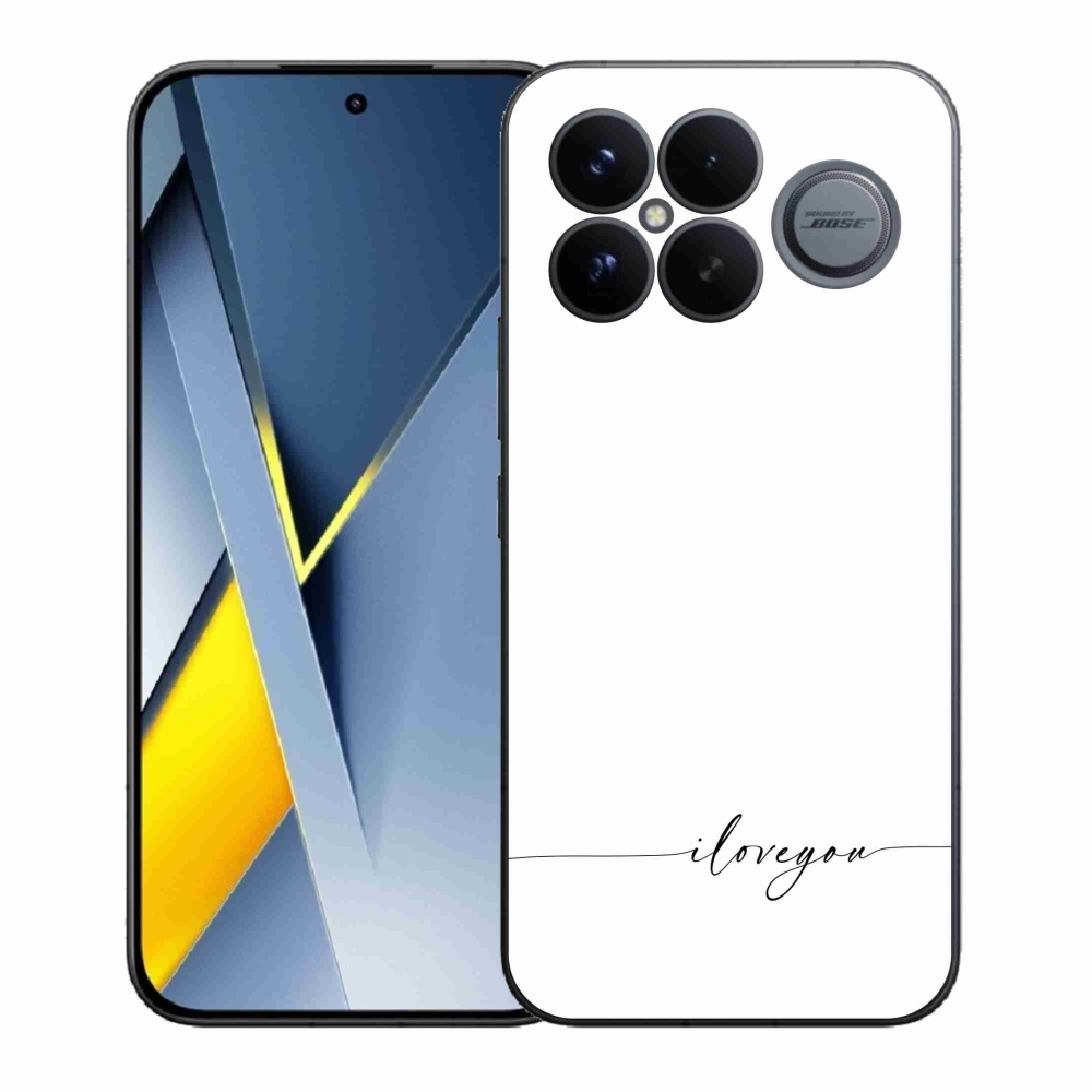 Gelový kryt mmCase na Xiaomi Poco F8 Ultra - I love you bílé pozadí