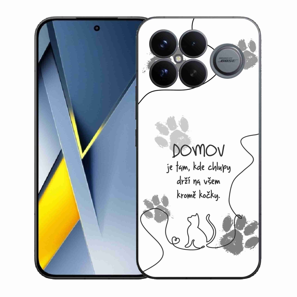 Gelový kryt mmCase na Xiaomi Poco F8 Ultra - kočičí motiv bílé pozadí