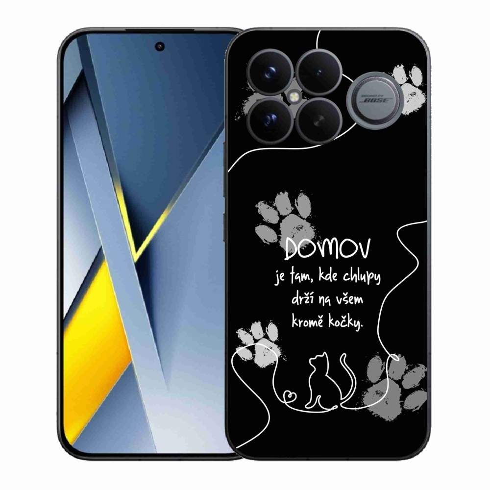 Gelový kryt mmCase na Xiaomi Poco F8 Ultra - kočičí motiv černé pozadí
