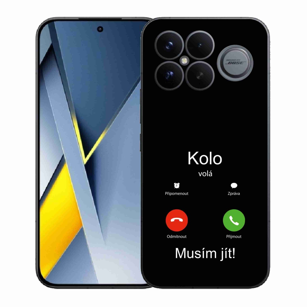 Gelový kryt mmCase na Xiaomi Poco F8 Ultra - kolo volá černé pozadí