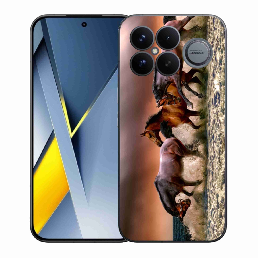 Gelový kryt mmCase na Xiaomi Poco F8 Ultra - koně 1