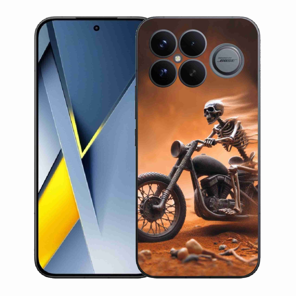 Gelový kryt mmCase na Xiaomi Poco F8 Ultra - kostra na motorce