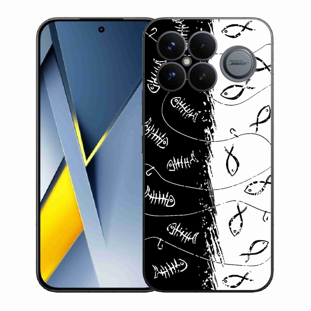 Gelový kryt mmCase na Xiaomi Poco F8 Ultra - kostry a rybky