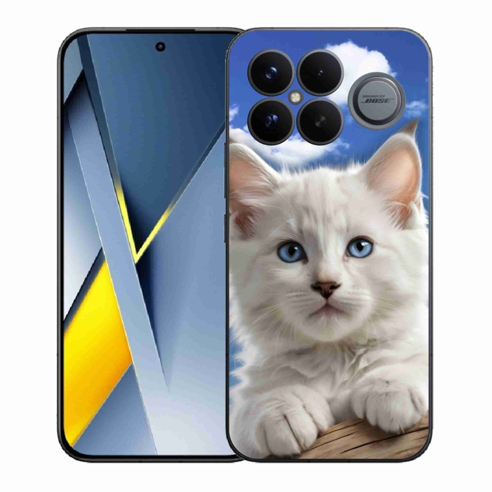 Gelový kryt mmCase na Xiaomi Poco F8 Ultra - kotě a oblaka
