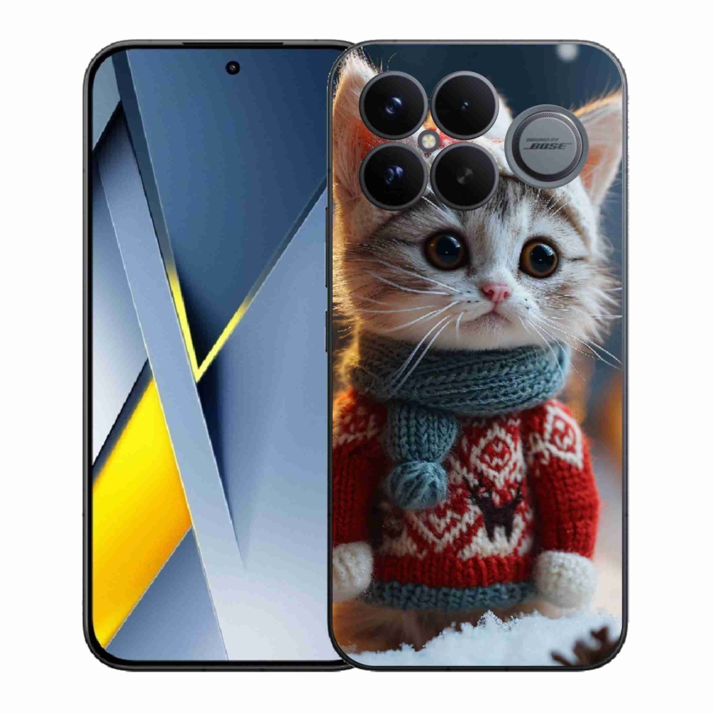 Gelový kryt mmCase na Xiaomi Poco F8 Ultra - kotě ve svetru