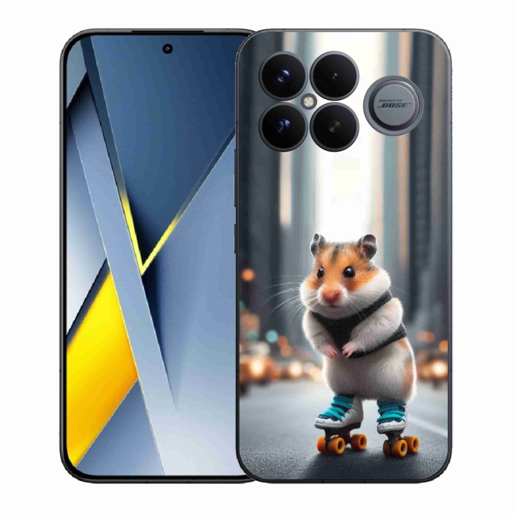 Gelový kryt mmCase na Xiaomi Poco F8 Ultra - křeček na bruslích