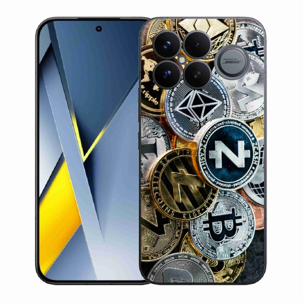 Gelový kryt mmCase na Xiaomi Poco F8 Ultra - kryptoměny