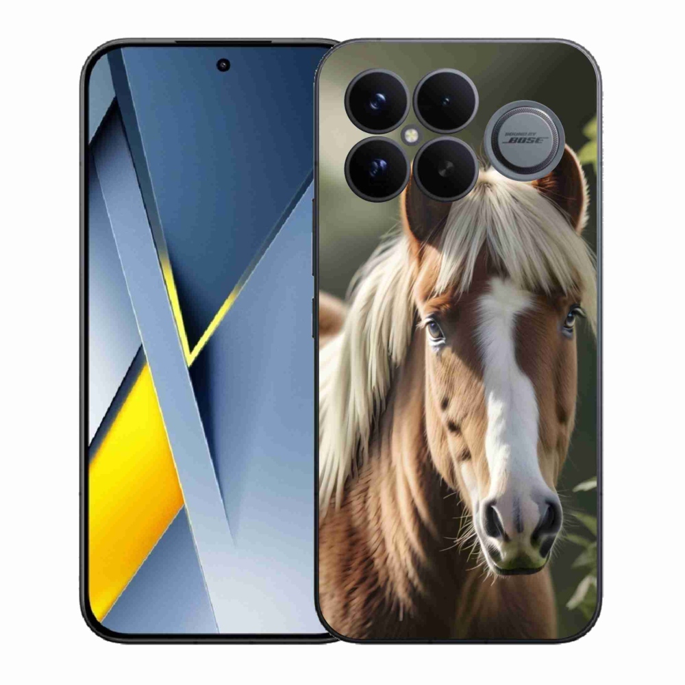 Gelový kryt mmCase na Xiaomi Poco F8 Ultra - kůň se světlou hřívou