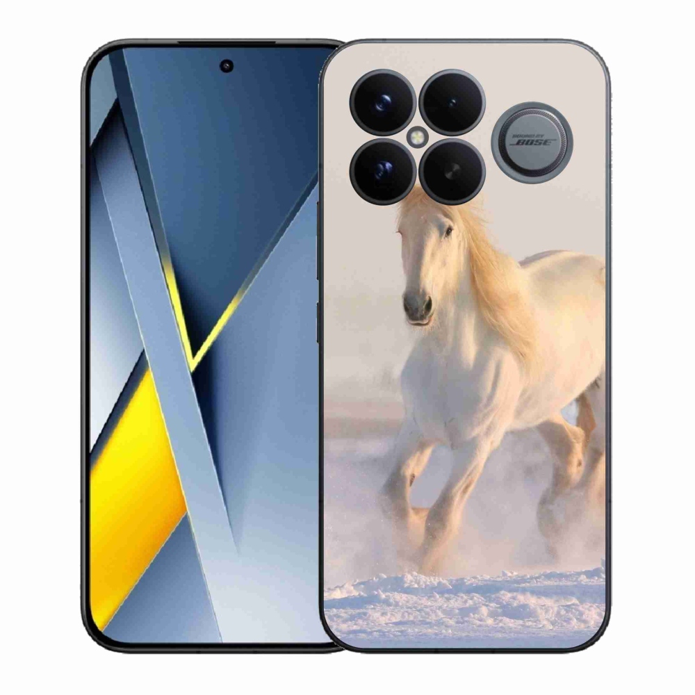 Gelový kryt mmCase na Xiaomi Poco F8 Ultra - kůň ve sněhu