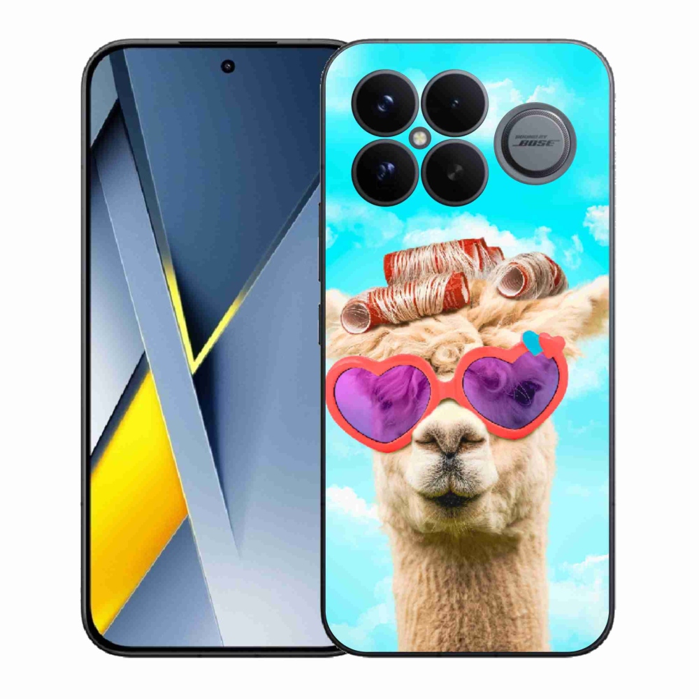 Gelový kryt mmCase na Xiaomi Poco F8 Ultra - lama s brýlemi