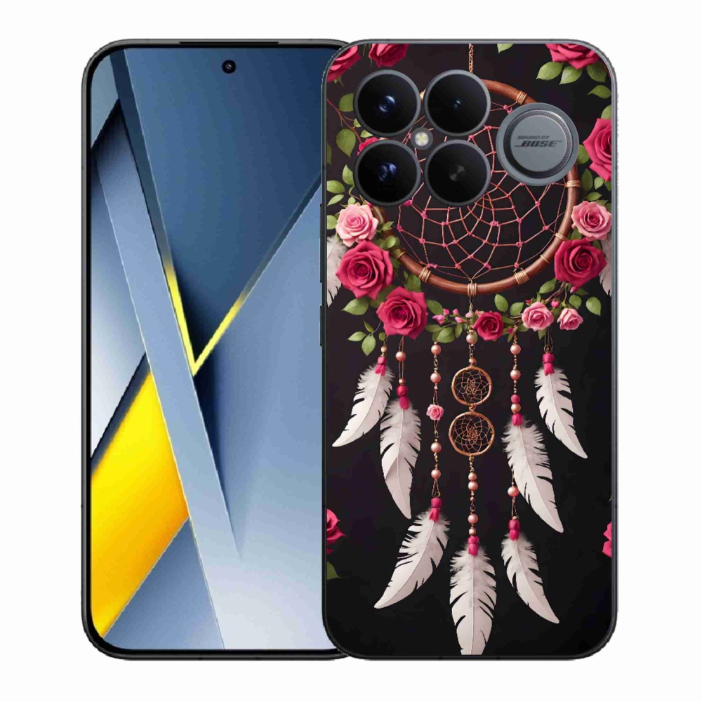 Gelový kryt mmCase na Xiaomi Poco F8 Ultra - lapač snů s růžemi