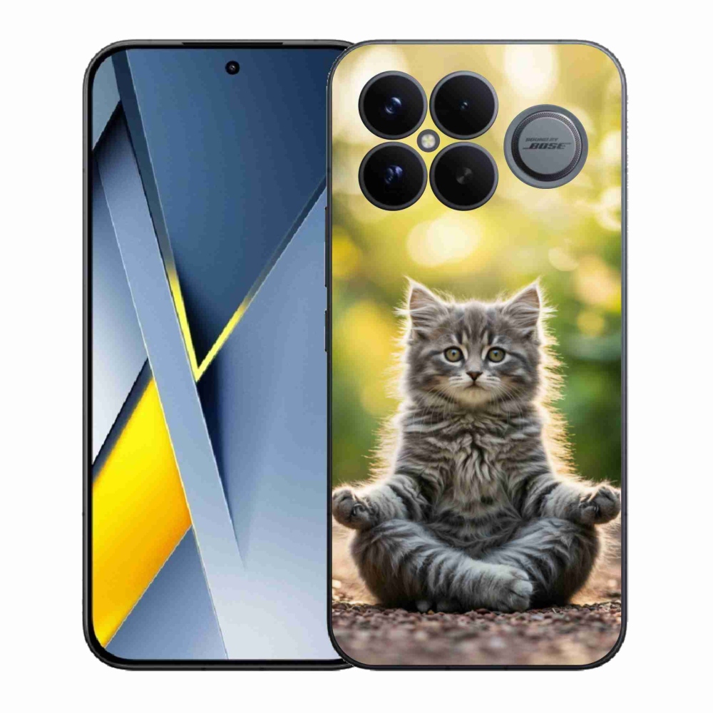 Gelový kryt mmCase na Xiaomi Poco F8 Ultra - meditující kotě