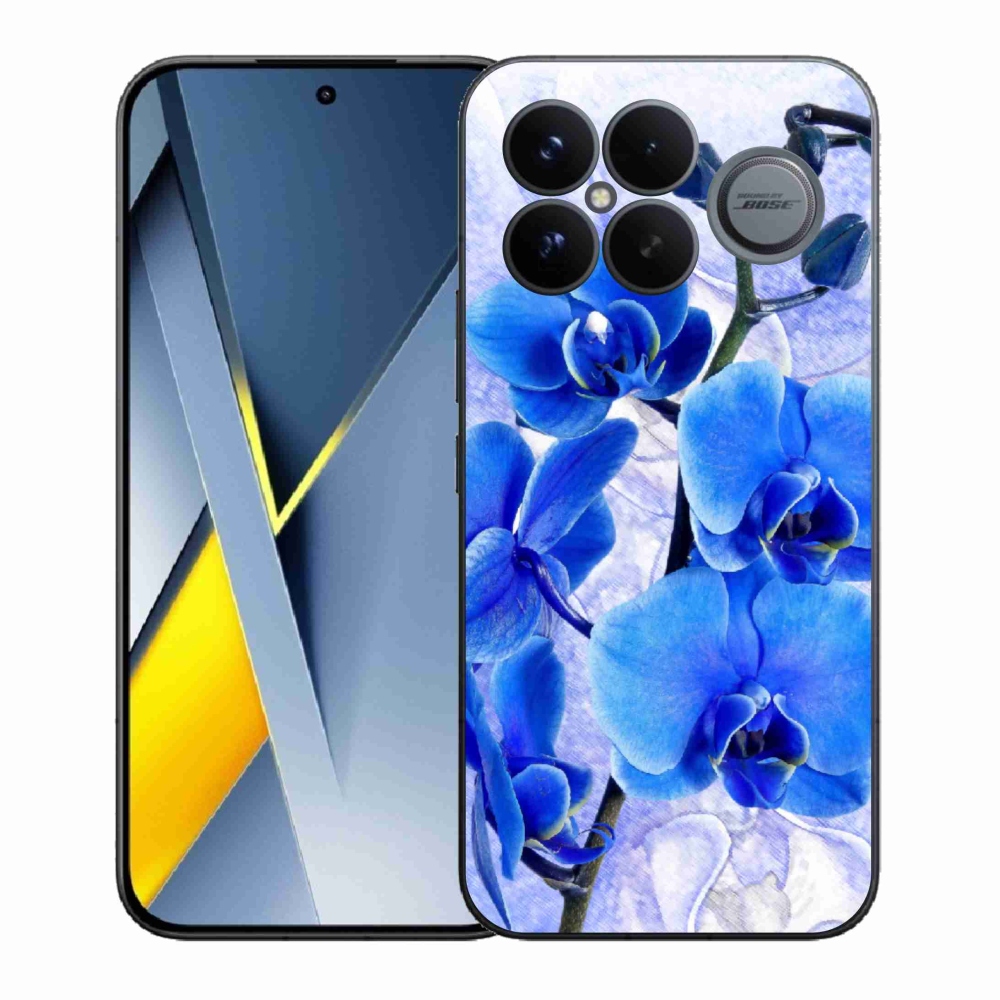 Gelový kryt mmCase na Xiaomi Poco F8 Ultra - modré květy