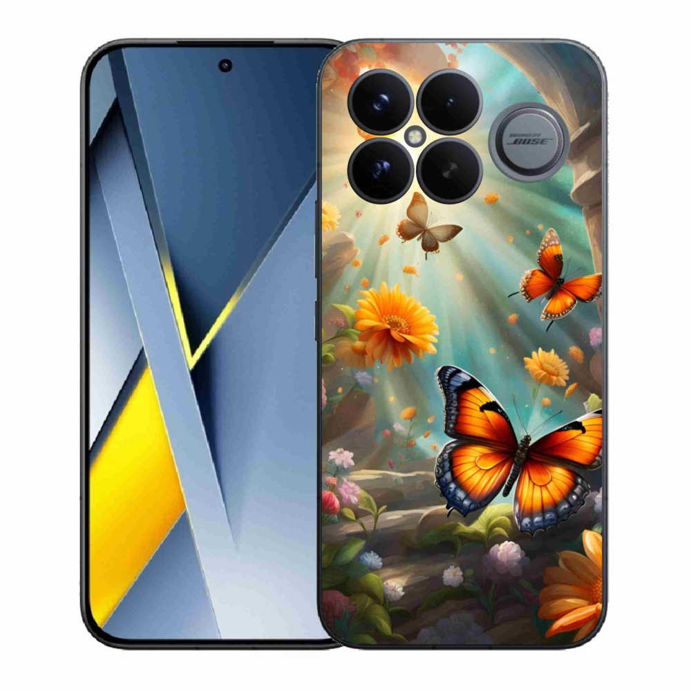 Gelový kryt mmCase na Xiaomi Poco F8 Ultra - motýlí zahrada 2