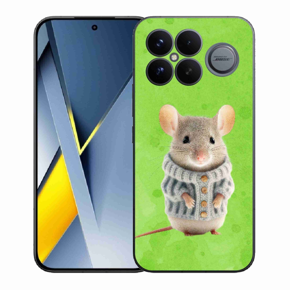 Gelový kryt mmCase na Xiaomi Poco F8 Ultra - myška ve svetru