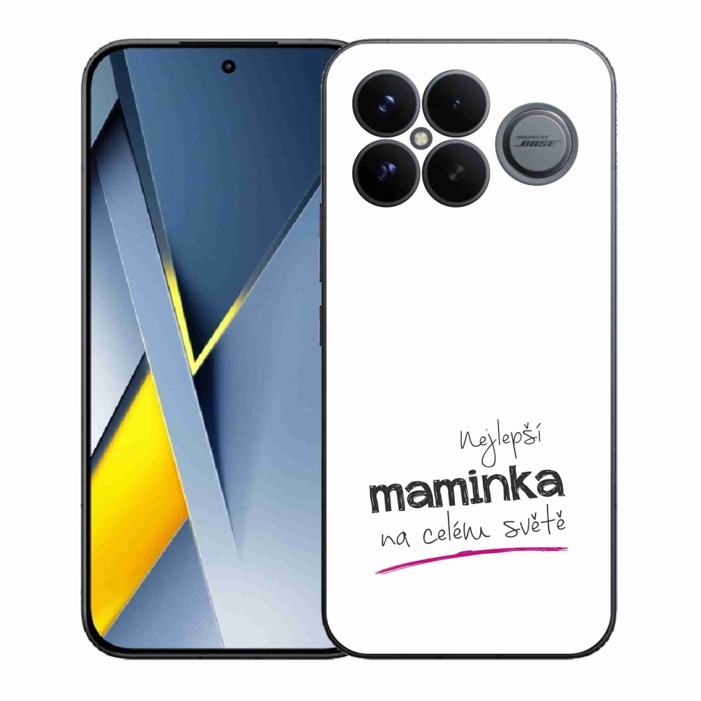 Gelový kryt mmCase na Xiaomi Poco F8 Ultra - nejlepší maminka 4 bílé pozadí