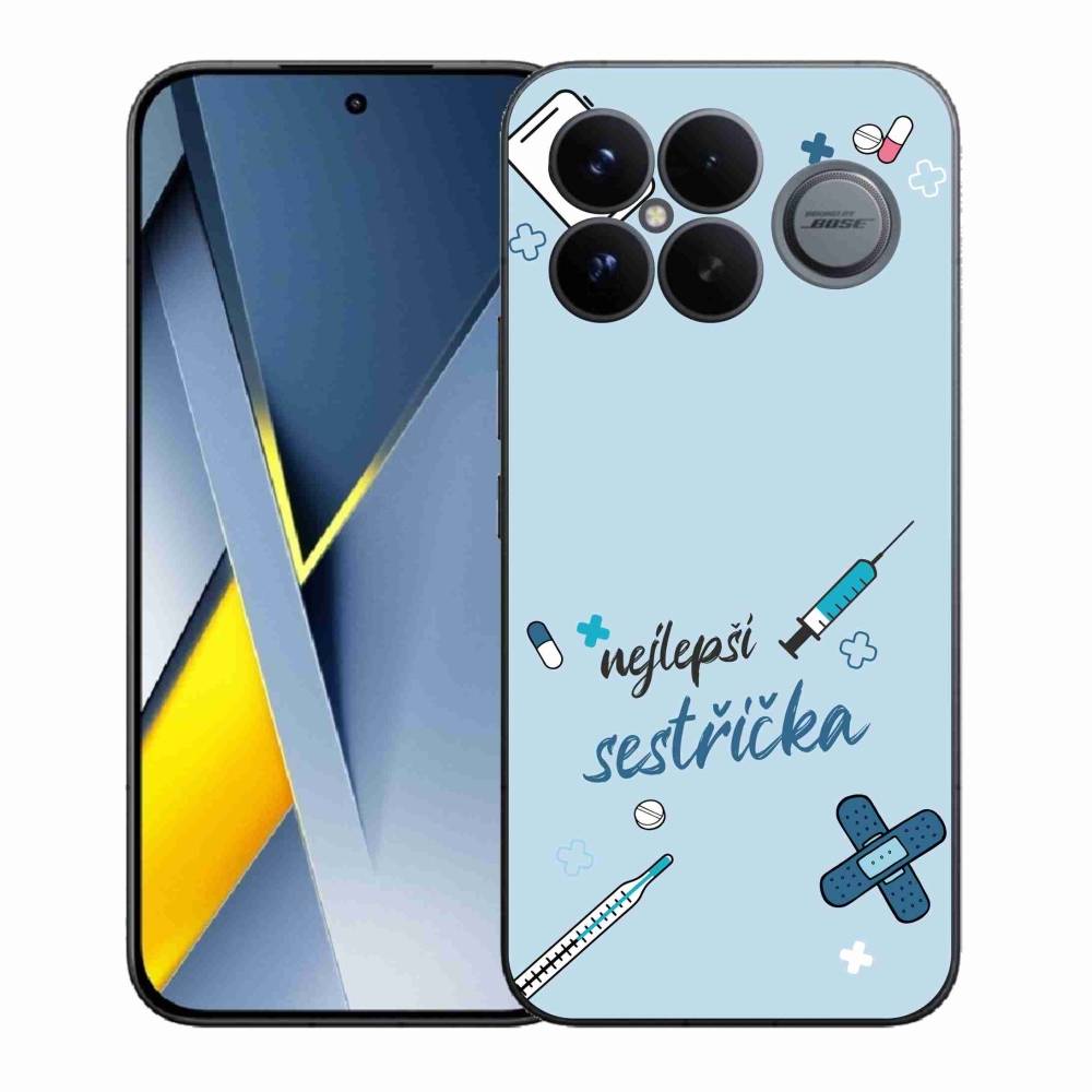 Gelový kryt mmCase na Xiaomi Poco F8 Ultra - nejlepší sestřička modré pozadí