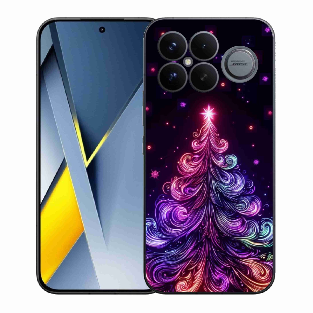 Gelový kryt mmCase na Xiaomi Poco F8 Ultra - neonový vánoční stromek 1