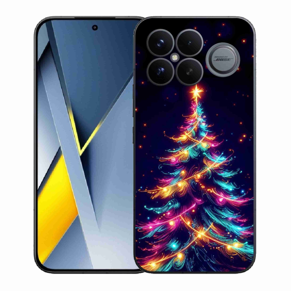 Gelový kryt mmCase na Xiaomi Poco F8 Ultra - neonový vánoční stromek